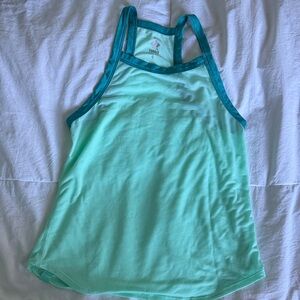 Rabbit Teal Racerback Tank Top